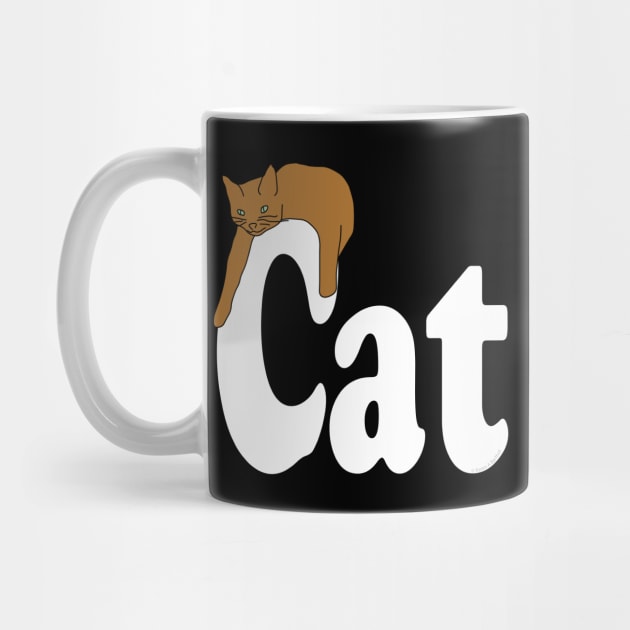 Cat Draped White Text by Barthol Graphics